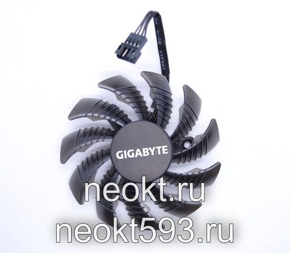 Вентилятор для видеокарты 80*80*10-12VDC (0.35A) 4PIN шарик (BALL) VGA Everflow T128010SU